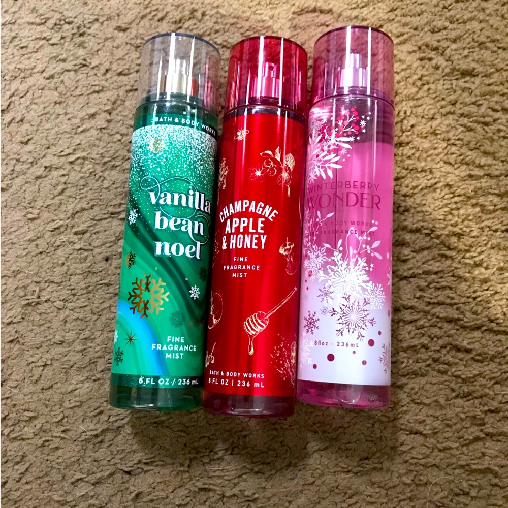 3 Bath & Body Works Fragrance Mists-New
